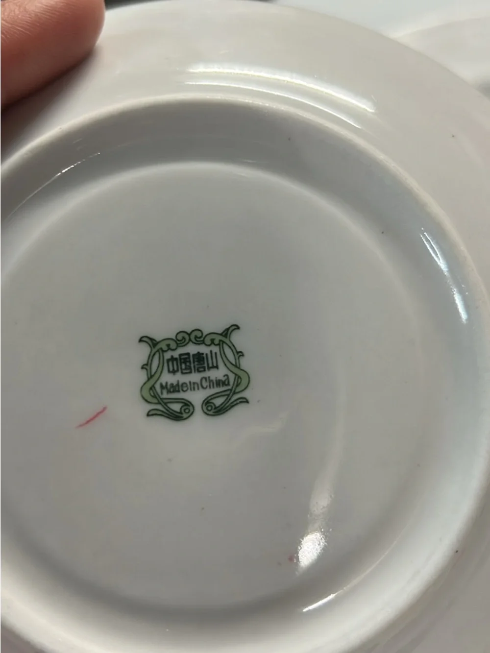 Vintage Floral Pink Rose Porcelain Dinnerware 6 piece Set